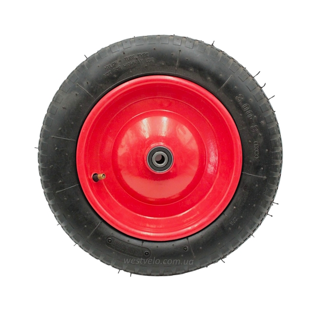 Колесо тачки "8" 3.00-8 під вісь Ø12 TAIWAN QUALITY фото westvelo.com