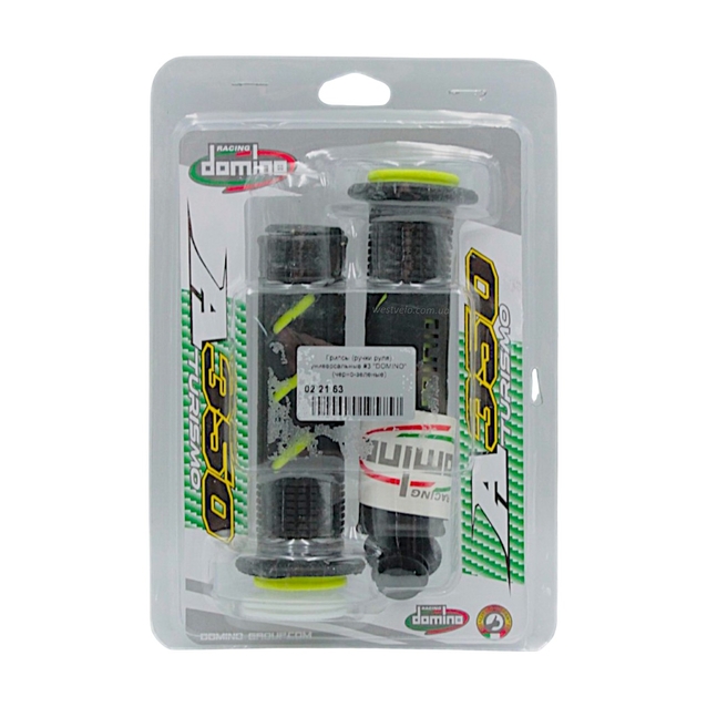 Мото гріпси DOMINO універсальні (тип3) чорно-зелені фото westvelo.com