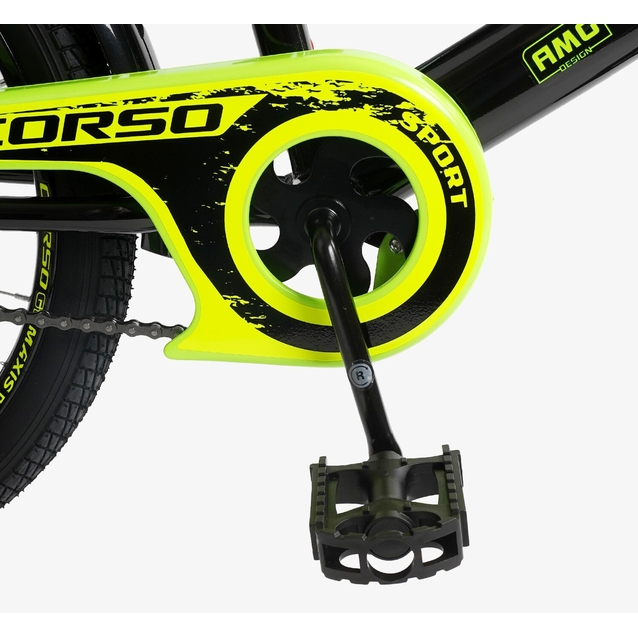 Дитячий велосипед 20 ST Corso «MAXIS» CL-20267 чорно-салатовий фото westvelo.com