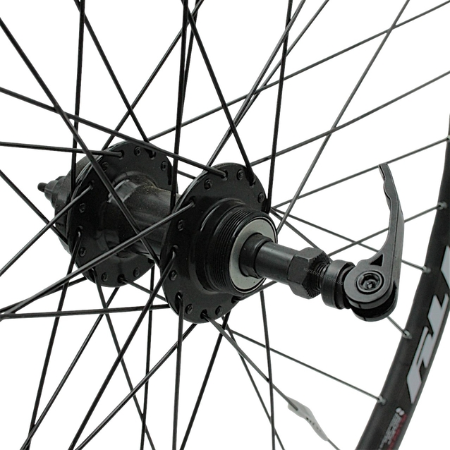 Колесо 27,5 зад, обід 2-ний чорний дисковий, втулка. AL. NECO MS31R, диск 6 болтів,ексцентрик фото westvelo.com