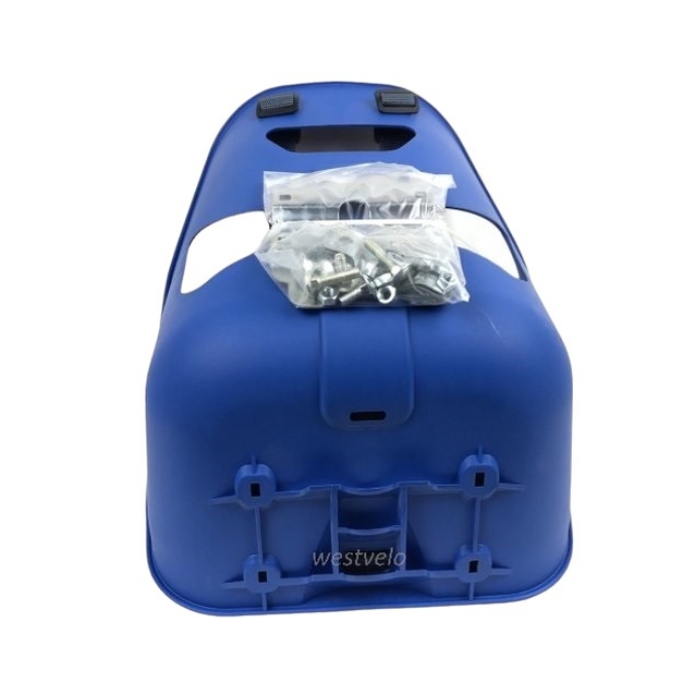 Крісло дитяче, пластик, на пряму раму, з спинкою, синє фото westvelo.com