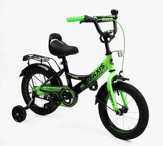 Дитячий велосипед 14 ST Corso «MAXIS» MX-26939 чорно-салатовий
