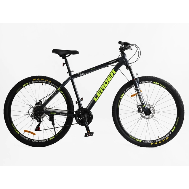 Велосипед 29 ST Corso «LEADER» LD-55620 сталь 19", (к-т SHIMANO) чорно-жовтий фото westvelo.com