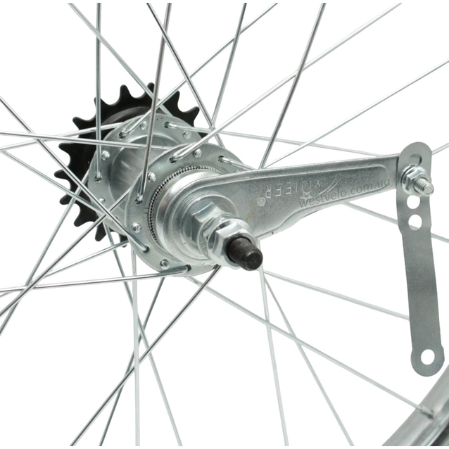 Колесо 20 зад, обід нікель, спиця 2мм, вт. Falcon + к-т.з фліпером. фото westvelo.com