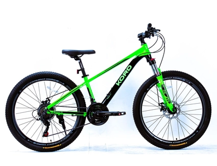 Велосипед 26 AL Corso «KORD» KD-26916 алюміній 13", (к-т SHIMANO) салатово-чорний