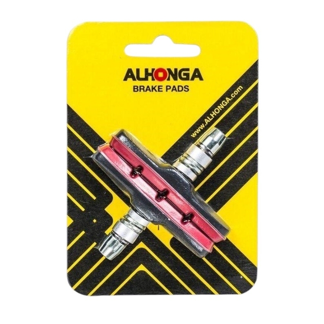 Колодки гальмівні V-brake ALHONGA червоні фото westvelo.com
