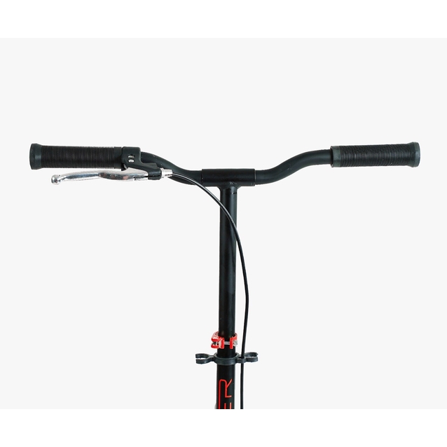 Самокат дитячий 2-х колісний, PU Skyper «SIRIUS» S 86735 чорно-червоний, Ø200mm, 1 амортизатор, ручне гальмо фото westvelo.com