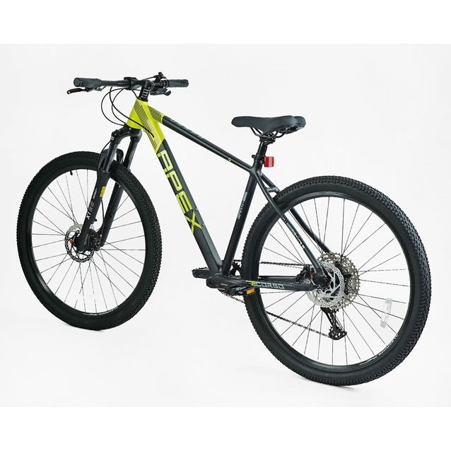 Велосипед 29 AL Corso «APEX» PX-29007 алюміній 19", (к-т SHIMANO Deore) чорно-жовтий фото westvelo.com