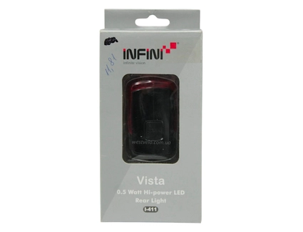 Мигалка на батарейках зад. INFINI I-411 0.5W 2 режима