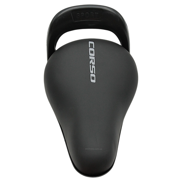Сідло дитяче CORSO CLM-1618205 чорне з пластиковою спинкою фото westvelo.com