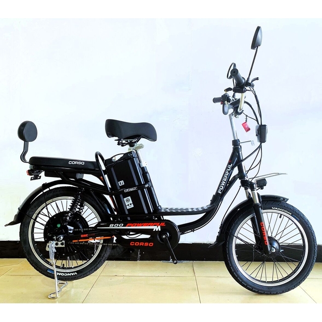 Електровелосипед 20 AL Corso «POWERFULL»  FW-44186, алюміній, двигун 800W, акумулятор 60V21Ah літієвий, чорний фото westvelo.com