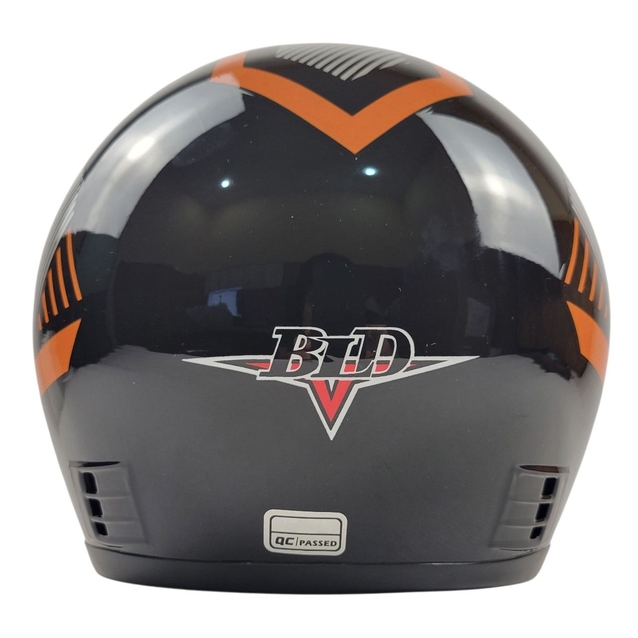 Мото шолом, закритий (L 59-60) BLD "PREMIER" чорно-помаранчевий, глянець (825) фото westvelo.com
