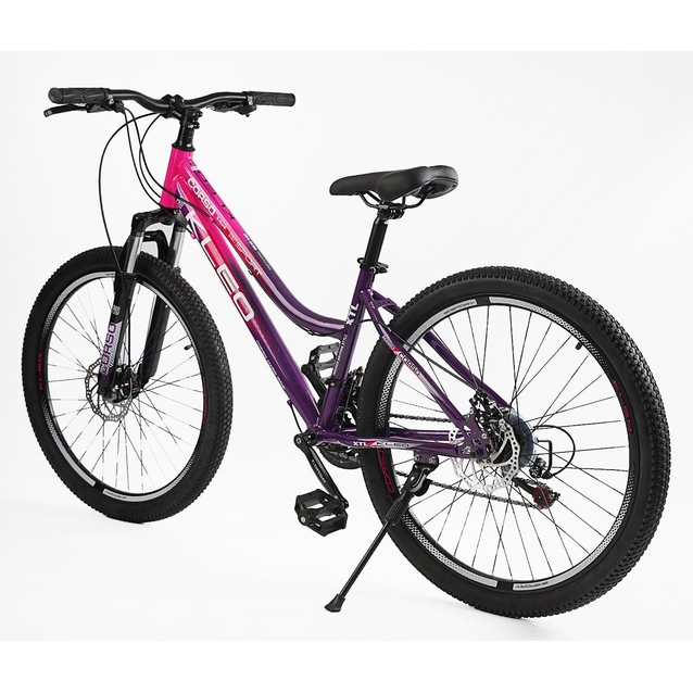 Велосипед 26 ST Corso «KLEO» KL-26904 сталь 15", (к-т Saiguan) фіолетово-рожевий фото westvelo.com