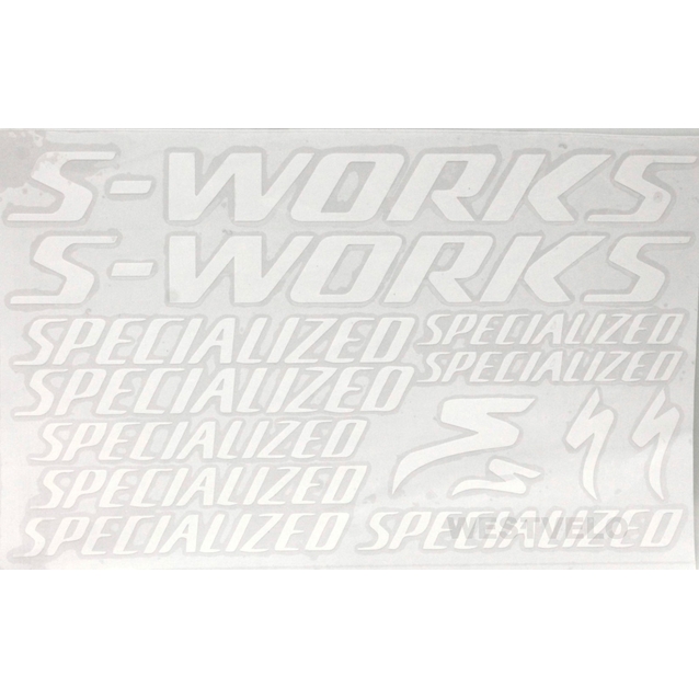 Наклейки SPECIALIZED білий фон, білі фото westvelo.com