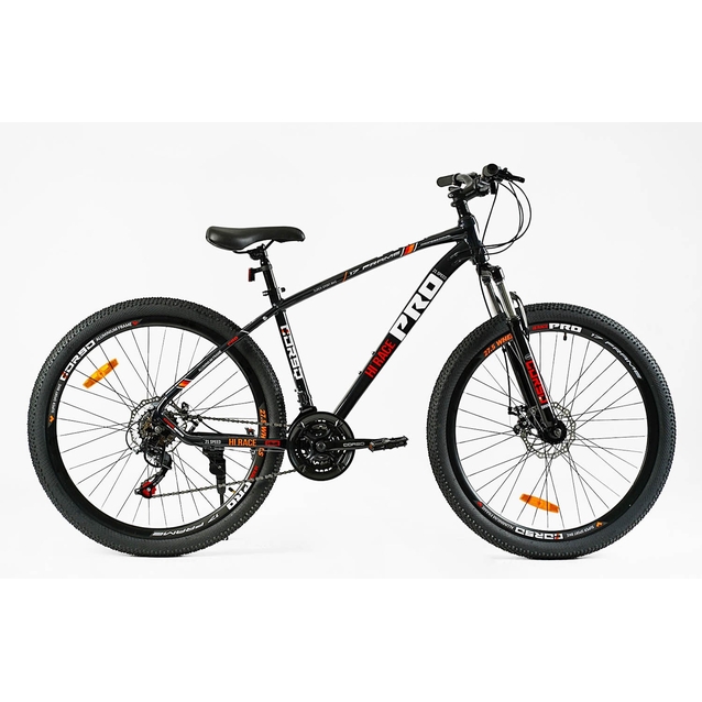 Велосипед 27.5 AL Corso «HI RACE PRO» HR-27003 алюміній 17", (к-т Shimano репліка) чорно-червоний