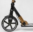 Самокат дитячий 2-х колісний, PU Best Scooter 14268 чорно-золотий, колеса Ø230-200mm, AL, 1 амортизатор передній фото westvelo.com