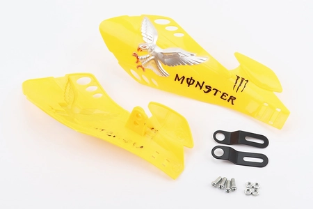 Захист рук на кермо мото MONSTER ENERGY, помаранчевий (тип2)