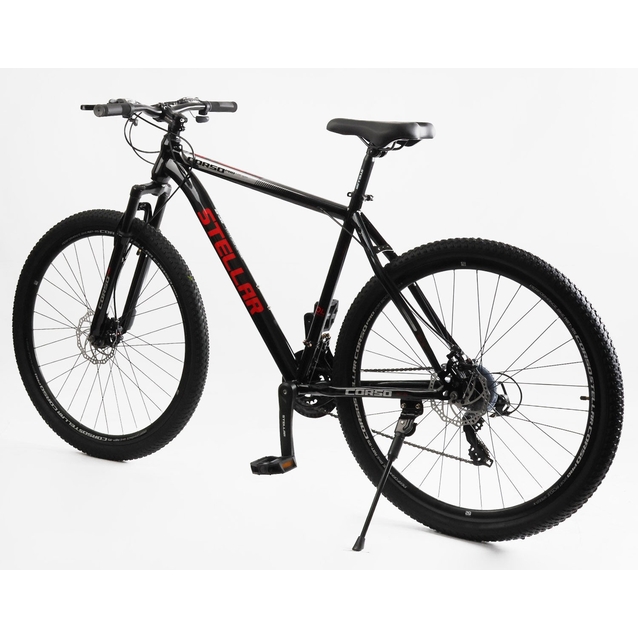 Велосипед 29 ST Corso «STELLAR» TL-29314 сталь 21", (к-т Saiguan) чорно-червоний фото westvelo.com