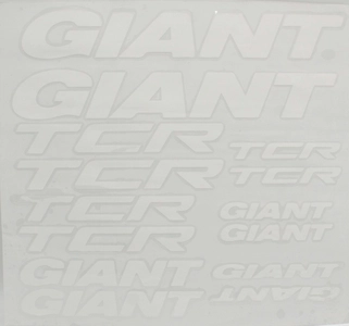 Наклейки GIANT TCR білий фон, білі