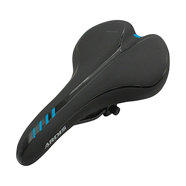 Сідло мтв ARDIS № 085, чорне з синіми смужками (270х150) фото westvelo.com