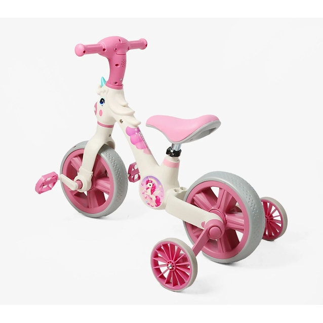 Велобіг-трансформер, 2-кол, 10 Best Trike JM-0410-4 рожевий, музика та підсвічування фото westvelo.com