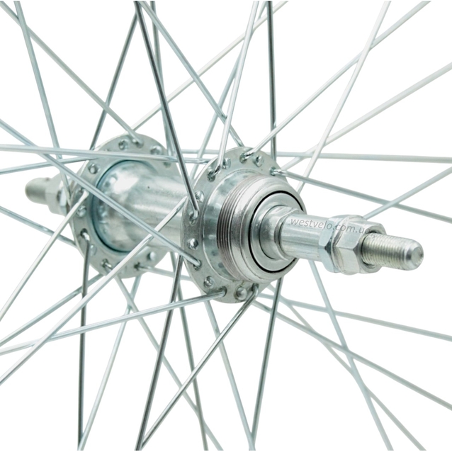 Колесо 28-29 зад, обід 2-ний чорний, втулка ST. на віночках, диск різьба (Guan Jin) фото westvelo.com