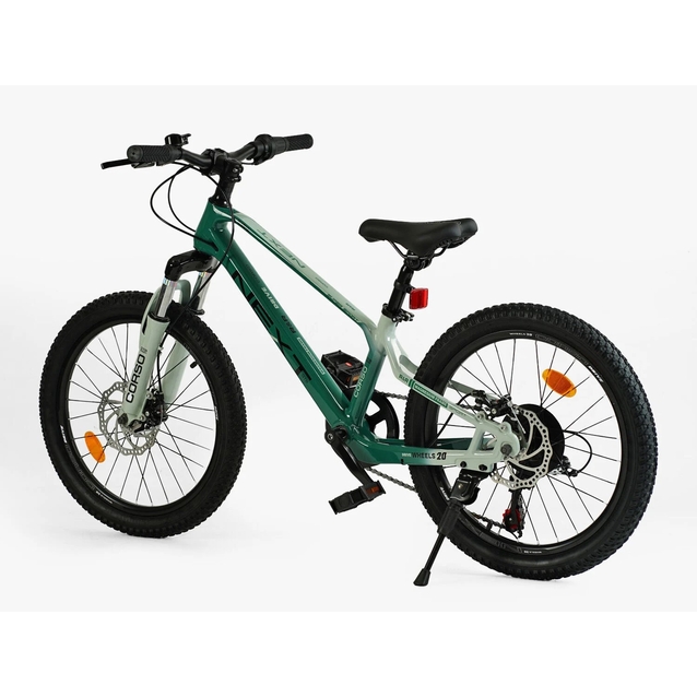 Велосипед 20 MG Corso «NEXT» NX-20426 магній 11.5", (к-т SHIMANO) м'ятно-білий фото westvelo.com
