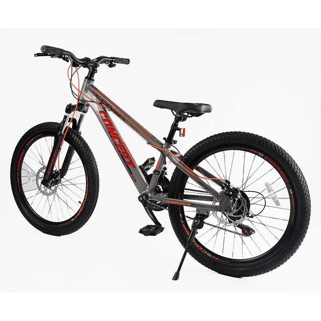 Велосипед 24 AL Corso «CONCEPT» CP-24931 алюміній 11", (к-т SHIMANO) сіро-червоний фото westvelo.com