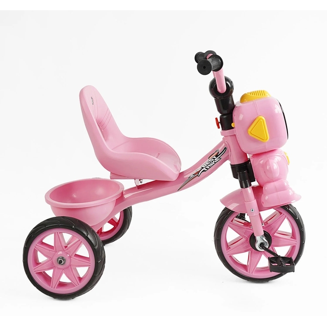 Дитячий велосипед 3-х колісний EVA (піна) Best Trike колеса 10-8, «Робот» BS-60413 рожевий, сталева рама, УКР.ОЗВУЧУВАННЯ, кошик фото westvelo.com