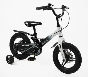 Дитячий велосипед 14 MG Corso «MONTI» MT-14231, магнієва рама, чорно-білий