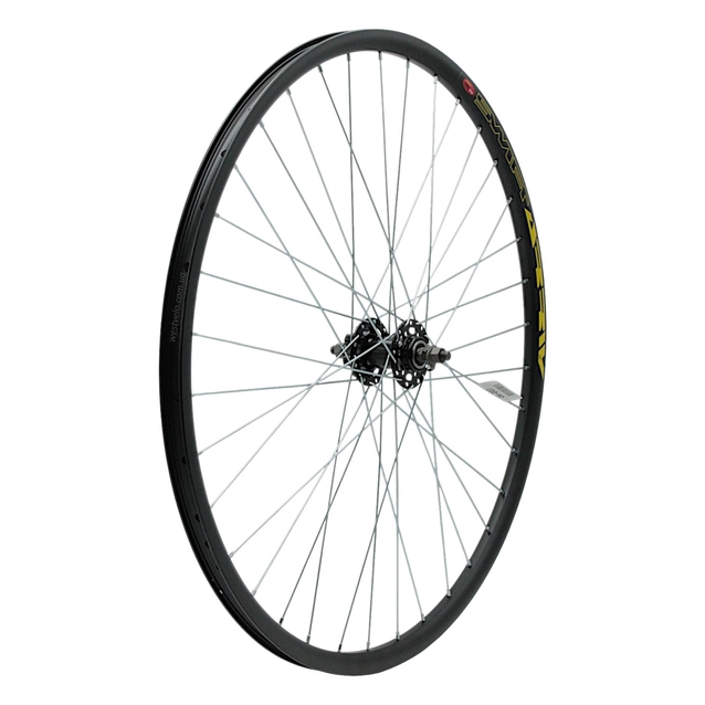 Колесо 28-29 перед, обід 2-ний чорний дисковий, втулка ST. SHUNFENG, проми, диск 6 болтів (Stars Circle SWIFT ARRIV) фото westvelo.com