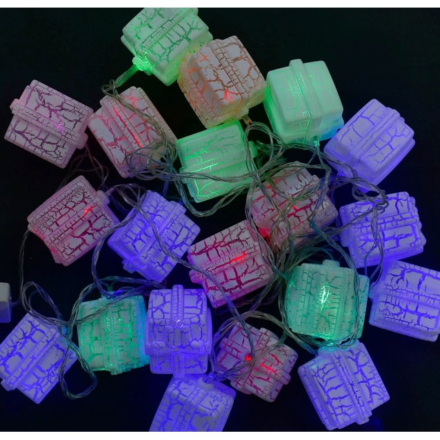 Гірлянда світлодіодна 5 м, 20 лампочок, «Подарунок» мультиколор, від мережі 220V (С 31304) фото westvelo.com