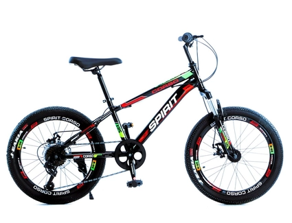 Велосипед 20 ST Corso «SPIRIT» ST-92144 сталь 11", (к-т SHIMANO) чорно-червоний