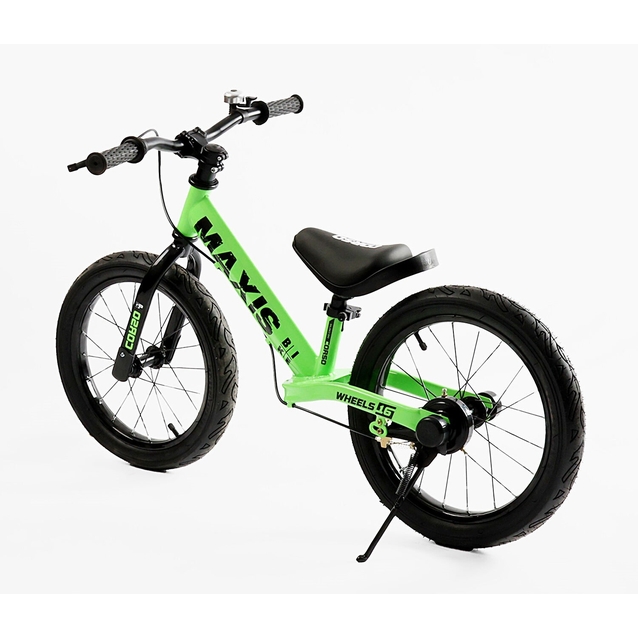 Велобіг 16 Corso надувні колеса, сталева рама «MAXIS» MX-80144 салатовий фото westvelo.com