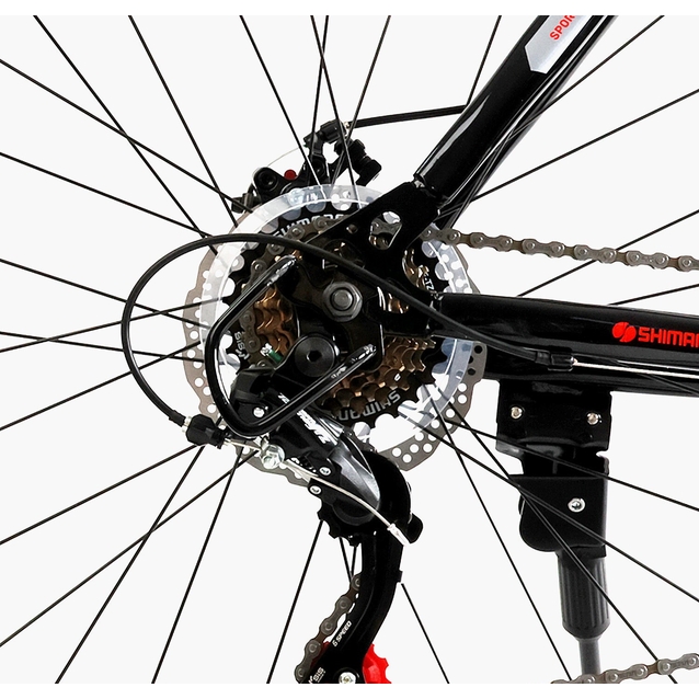 Велосипед 29 ST Corso «LEADER» LD-62300 сталь 21", (к-т SHIMANO) чорно-червоний фото westvelo.com