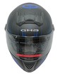 Мото шолом, закритий (L 59-60) GHB M61-Speedo інтеграл, чорно-синій матовий з катафотом з відкідними окулярами фото westvelo.com