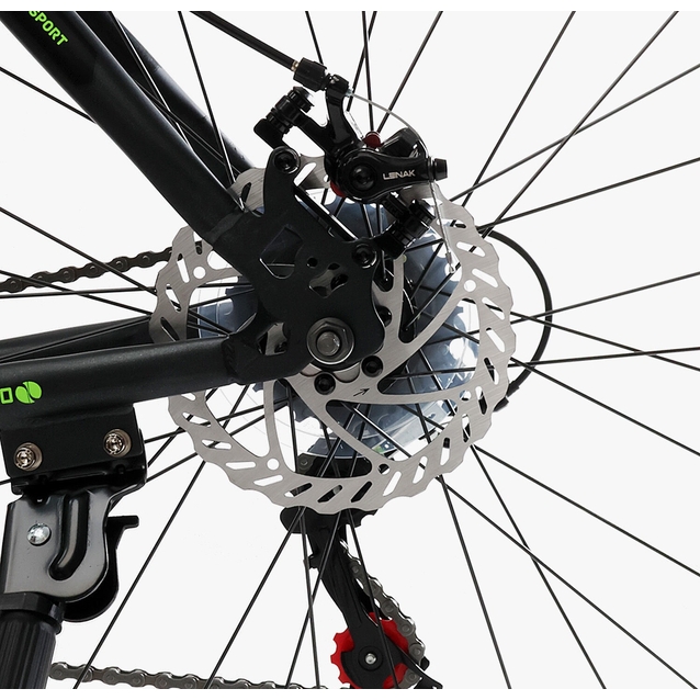 Велосипед 29 ST Corso «LEADER» LD-44800 сталь 21", (к-т SHIMANO) чорно-салатовий фото westvelo.com