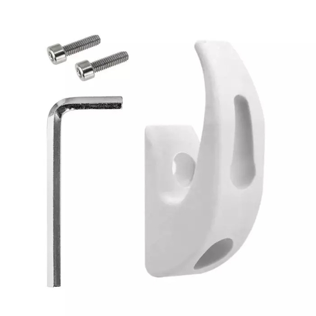 Гачок-вішалка на рульову стійку, білий - для електросамоката (Xiaomi M365/PRO) фото westvelo.com