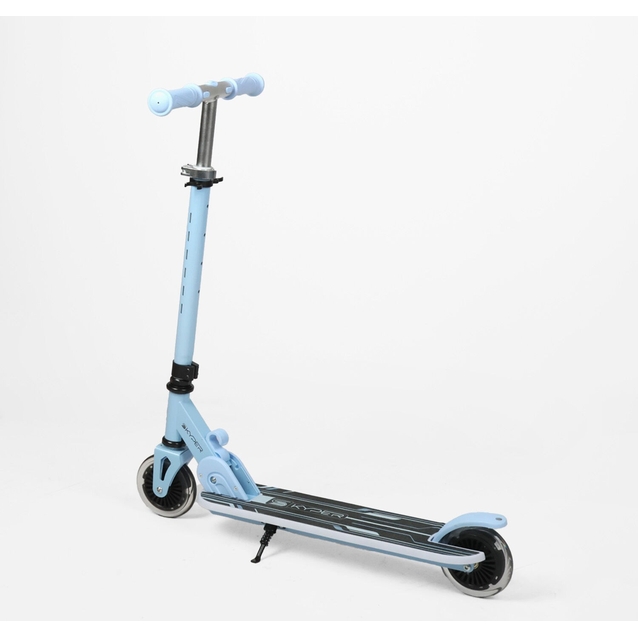 Самокат дитячий 2-х колісний, PU Skyper GR-84622 L блакитний , Ø120mm, ST, кермо складне зі світлом фото westvelo.com