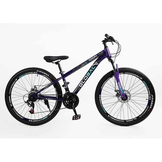 Велосипед 26 ST Corso «GLOBAL» GL-26105 сталь 13", (к-т Saiguan), темно-фіолетовий фото westvelo.com