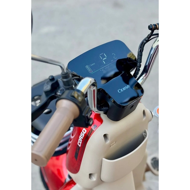 Трицикл Corso «POWER JET» JT-611925, двигун 1200W, акумулятор 72V 23Ah графеновий, біло-червоний + 1 ящик. акум, колеса 10" фото westvelo.com