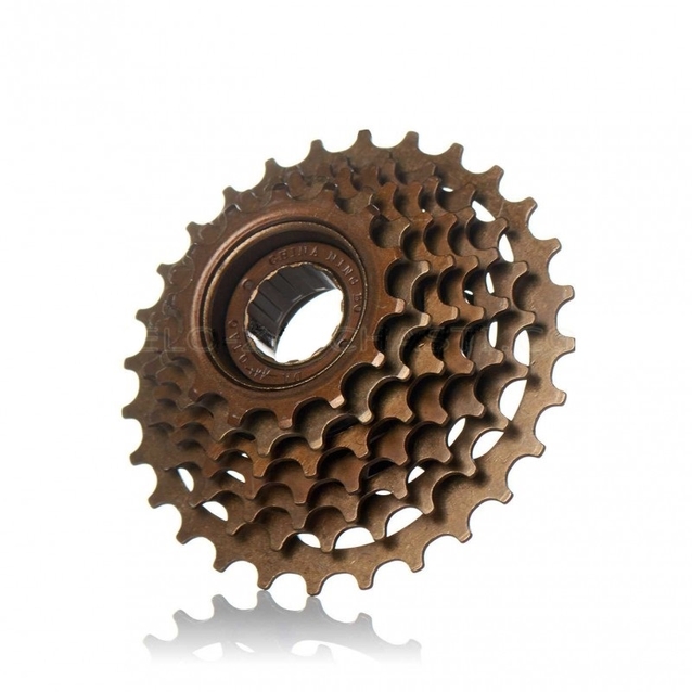 Зірка задня різьбова 7-рик коричнева (14-28T) фото westvelo.com