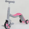 Самокат 3в1 Best Scooter JT 90601, колеса PU 200х110mm, самокат-велобіг-велосипед, сіро-рожевий, світло, 8 мелодій фото westvelo.com