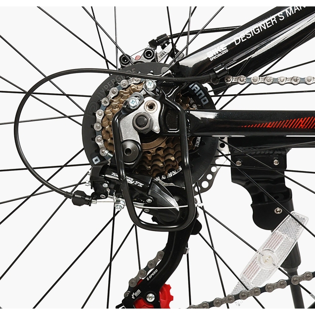 Велосипед 24 AL Corso «CONCEPT» CP-24266 алюміній 11", (к-т SHIMANO) чорно-червоний фото westvelo.com