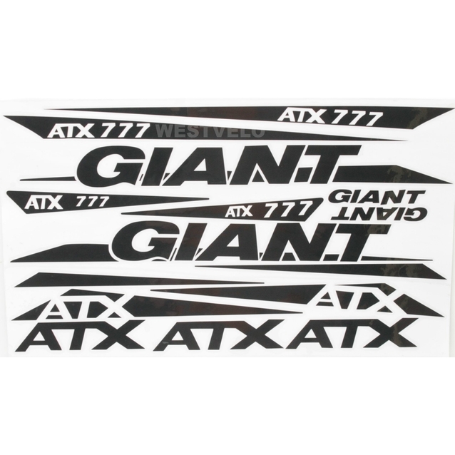 Наклейки GIANT білий фон, чорні фото westvelo.com