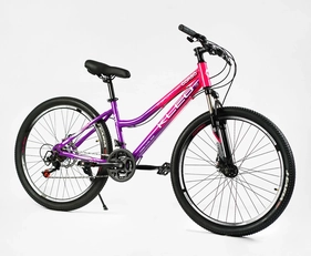 Велосипед 26 ST Corso «KLEO» KL-26157 сталь 15", (к-т Saiguan) рожево-фіолетовий