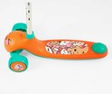 Самокат дитячий 3-х колісний, Skyper LH-12705 помаранчево-зелений, колеса PU Ø112mm зі світлом, музика та підсвічування платформи, кермо з`ємне фото westvelo.com