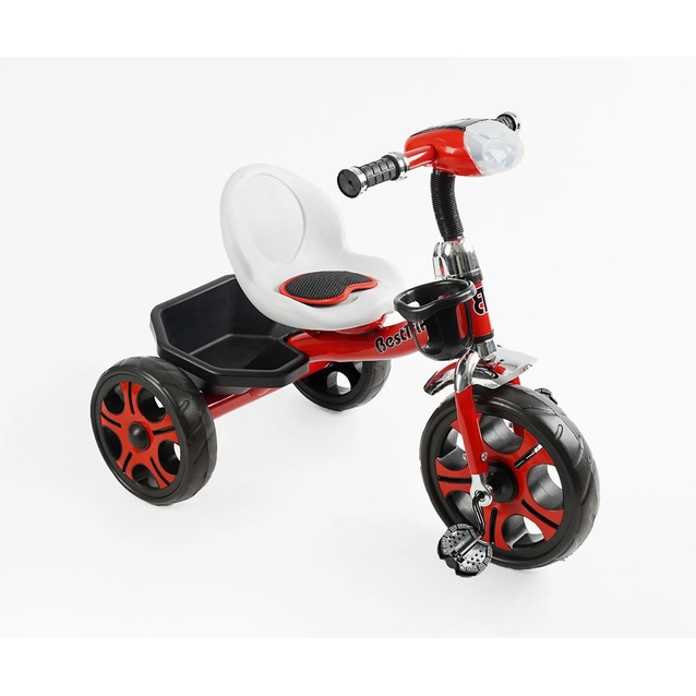 Дитячий велосипед 3-х колісний EVA (піна) Best Trike колеса 12-10, BS-21505 червоний, сталева рама, фара з музикою та світлом, кошик фото westvelo.com
