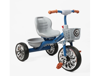 Дитячий велосипед 3-х колісний EVA (піна) Best Trike колеса 12-10, BS-30711/BS-307-11 синій, сталева рама, кошик