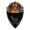 Шолом, закритий крос/ендуро (S) АТV EDX 026-1 чорно-фіолетово-помаранчевий глянець з дашком + окуляри фото westvelo.com